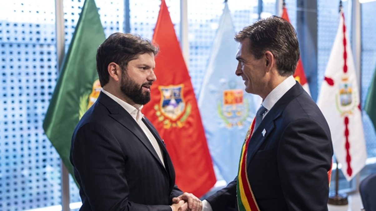 Pdte. Gabriel Boric de Chile y Rodrigo Paz de Bolivia